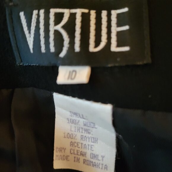 Virtue Wool Pants Black Lined 10 - Picture 2 of 4